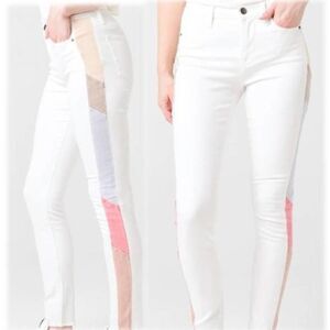 FRAME  Women's High Rise Skinny Jeans Colorblock Stripes Size25 $298‎